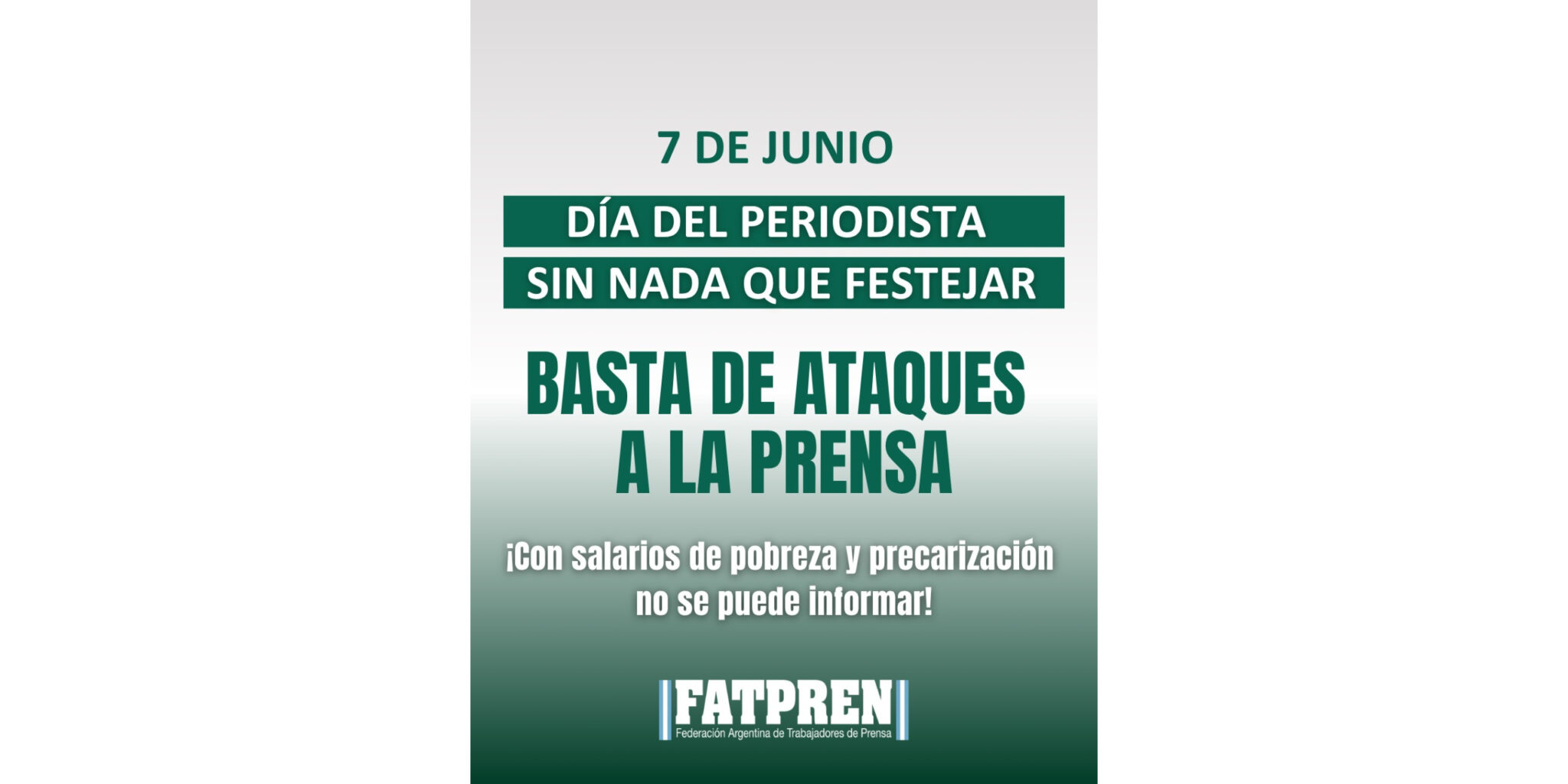 Basta de ataques a la prensa: Con salario de pobreza y precarización no ...